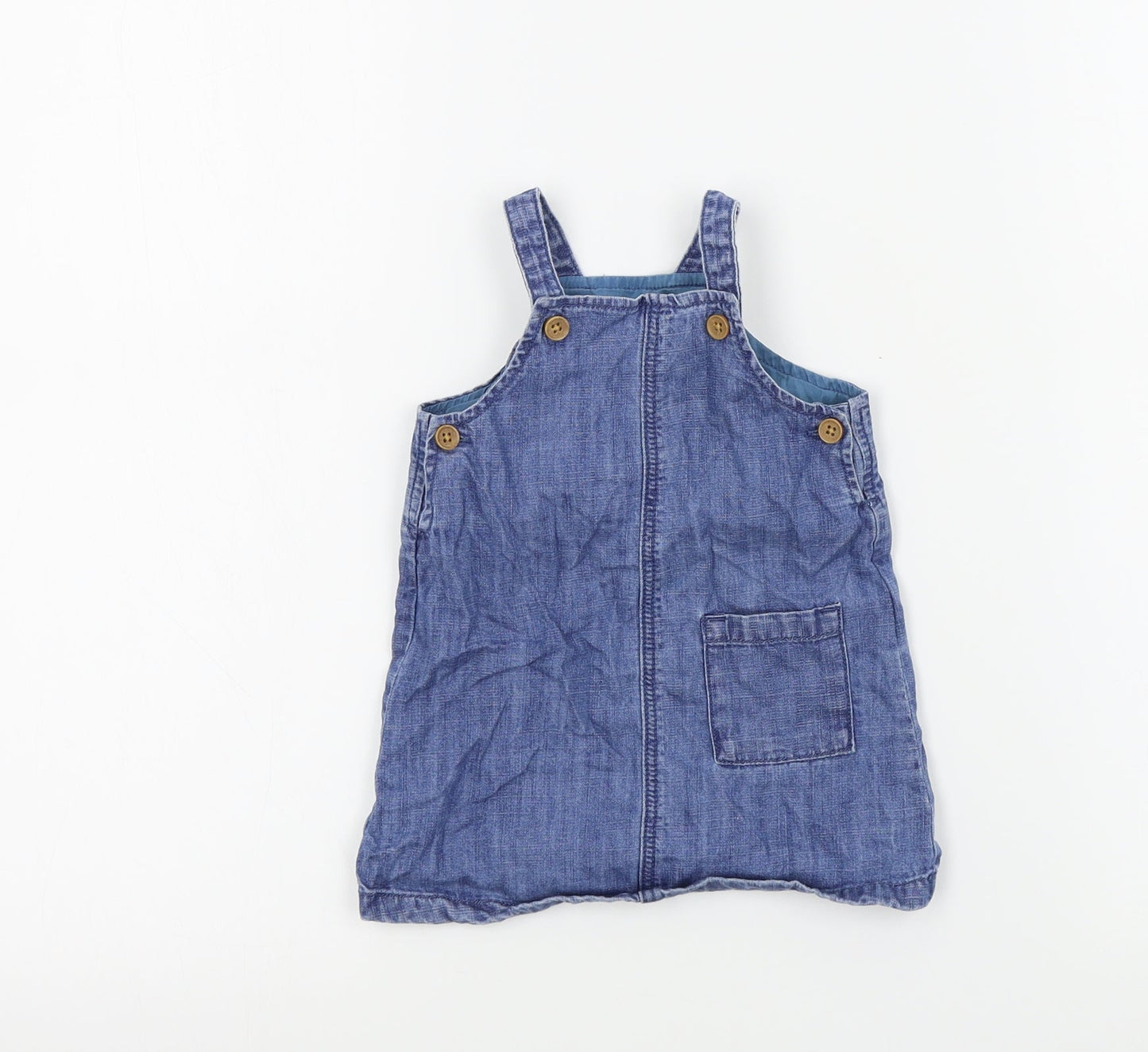 M&S Girls Blue Colourblock  A-Line  Size 6-9 Months