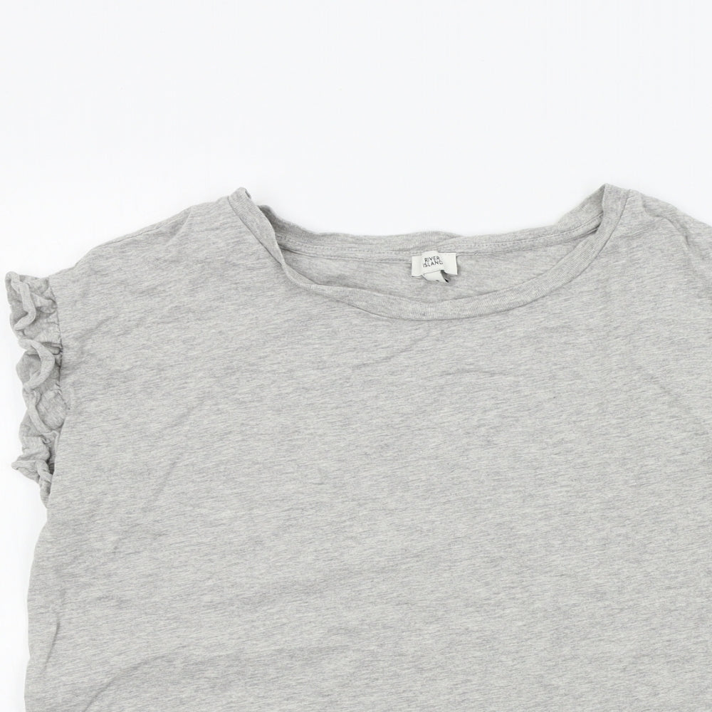 River Island Womens Grey   Basic T-Shirt Size 8