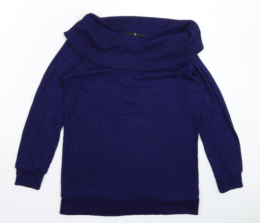 Very Womens Blue  Knit Pullover Jumper Size 10