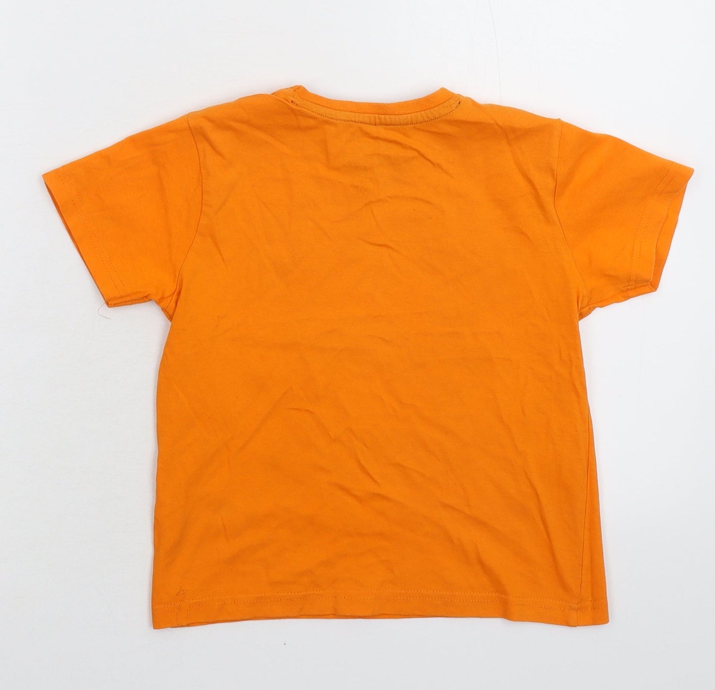 Rebel Boys Orange   Basic T-Shirt Size 4-5 Years