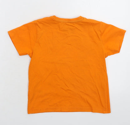 Back view of Rebel boys’ orange basic t-shirt, size 4-5, years