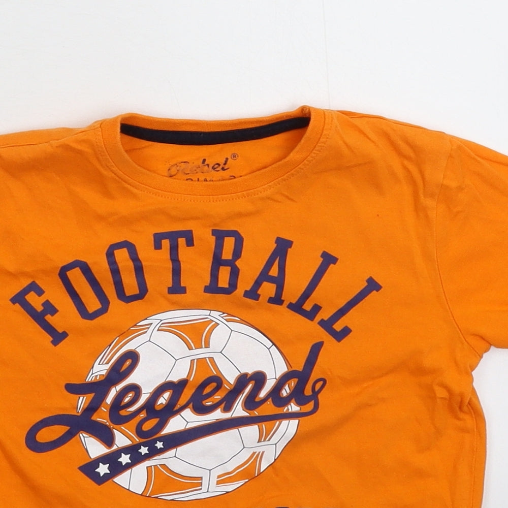 Rebel Boys Orange   Basic T-Shirt Size 4-5 Years