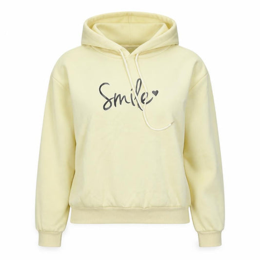 Womens Yellow   Pullover Hoodie Size S