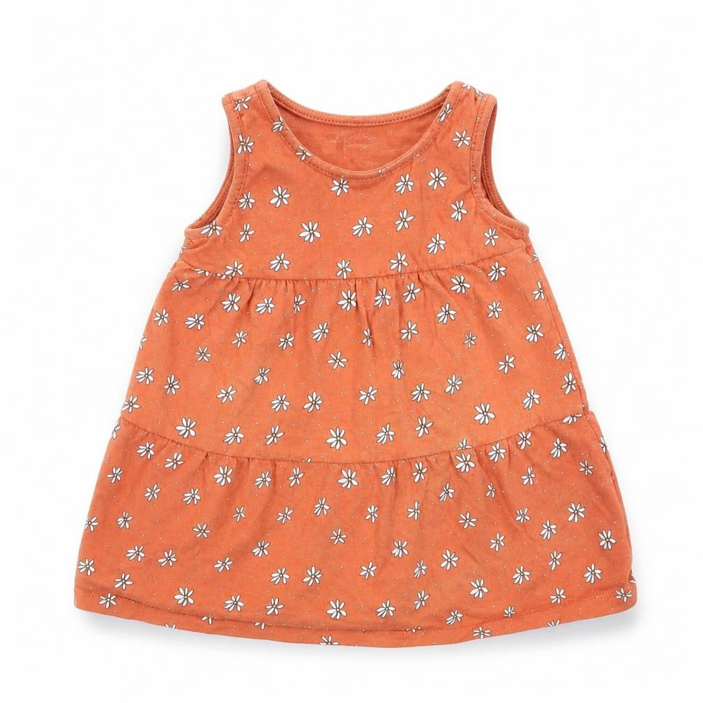 Primark Girls Beige Floral  Trapeze & Swing  Size 12-18 Months