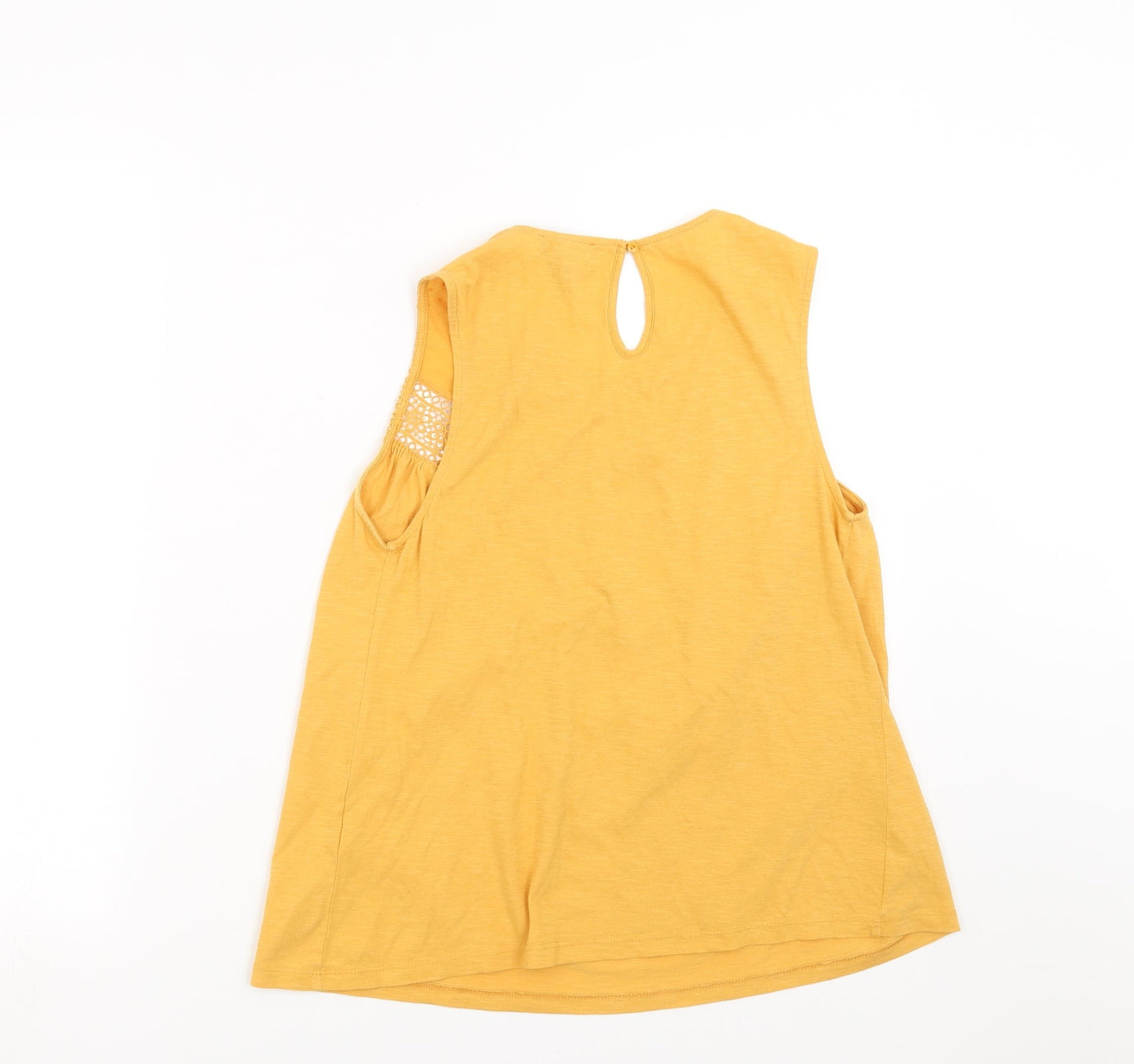 New Look Womens Orange   Basic T-Shirt Size 12  - crochet detail