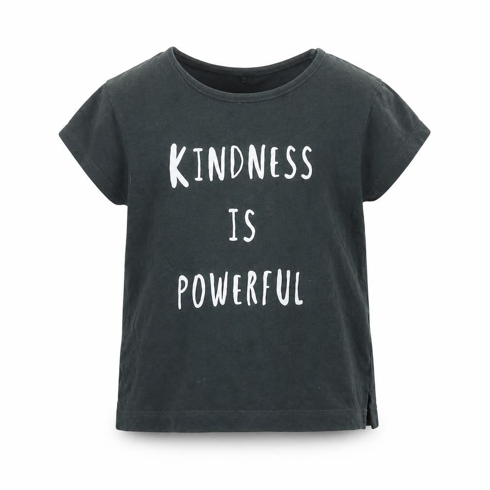 George Girls Black   Basic T-Shirt Size 2-3 Years  - kindness is powerful