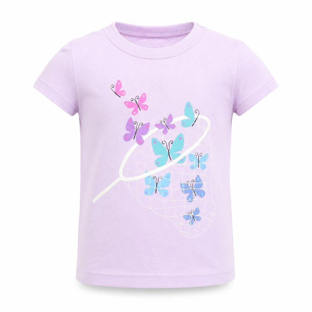 Gap Girls Purple   Basic T-Shirt Size 2 Years  - butterflies