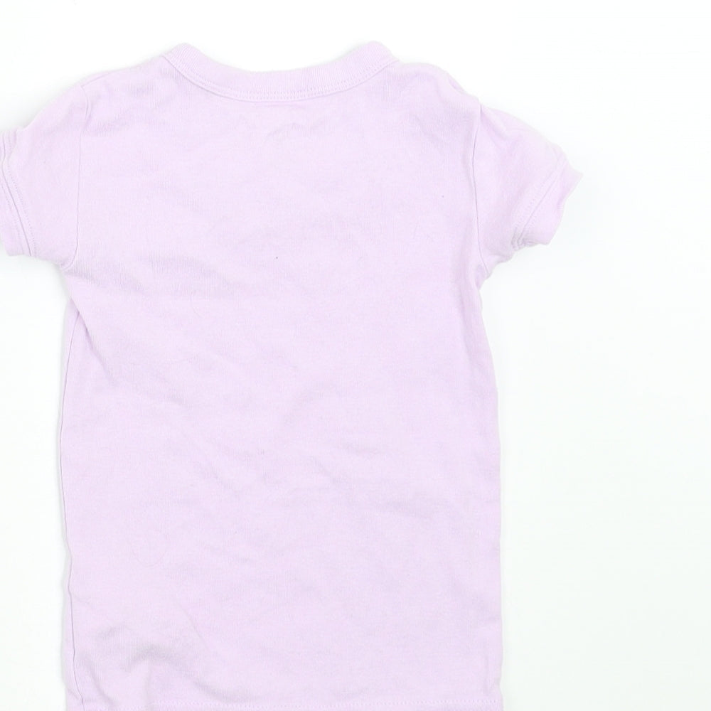 Gap Girls Purple   Basic T-Shirt Size 2 Years  - butterflies