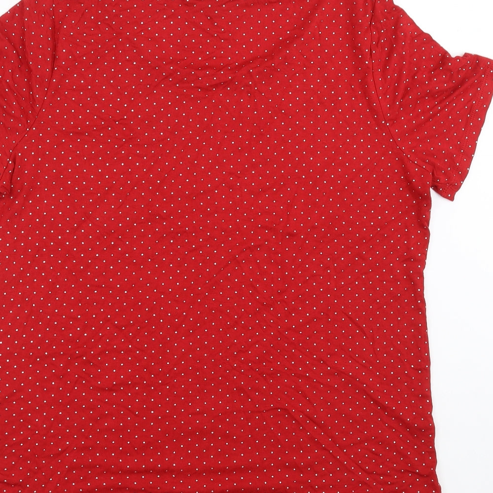 Love tees Womens Red   Basic T-Shirt Size 12  - dotted pattern