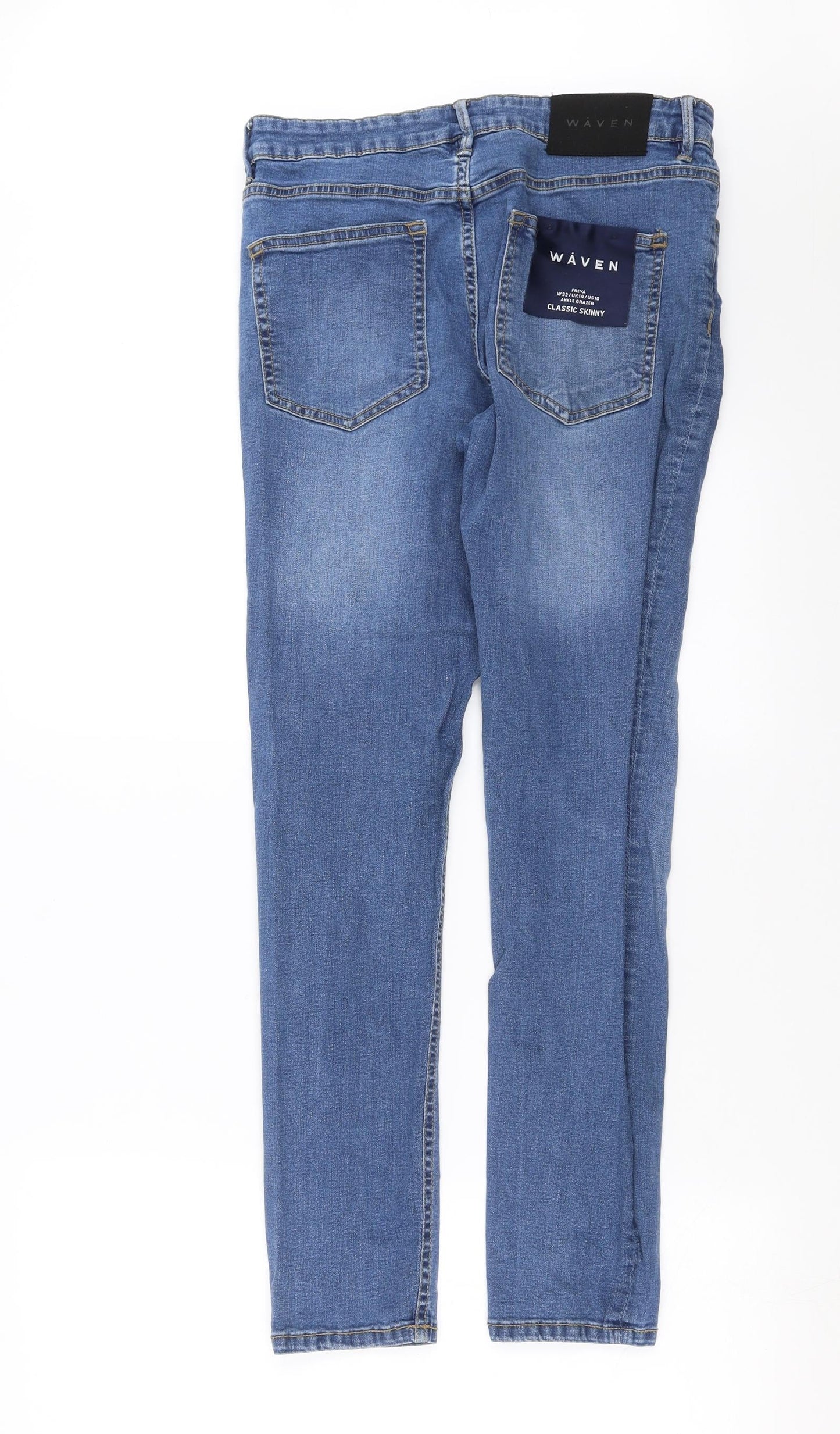 Waven Womens Blue  Denim Skinny Jeans Size 14 L29 in