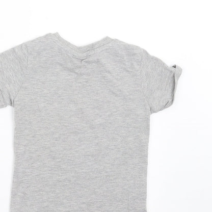 Brand and care label for Disney Baby Grey Basic T-Shirt, size 12-18, Months - mickey mouse