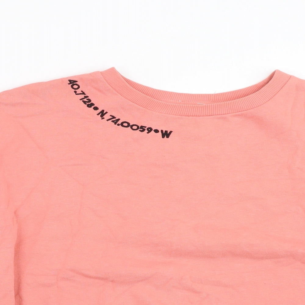 Topshop Womens Pink   Pullover Sweatshirt Size 10
