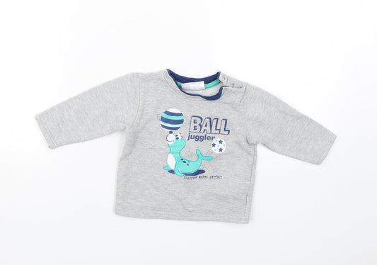 Ergee Baby Grey   Pullover Jumper Size 6-9 Months  - Seal