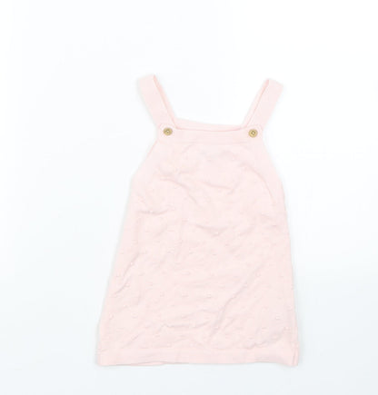 Additional front view of F&F girls’ pink polka dot tank dress, size 9-12, months