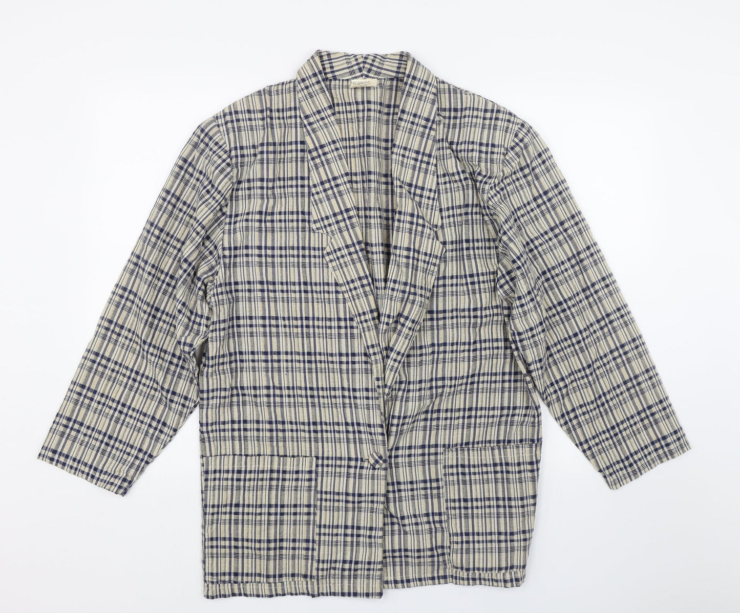 Coppernob Womens Brown Check  Jacket Suit Top Size 12