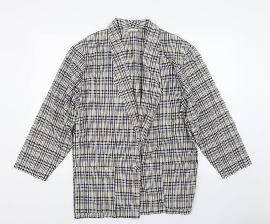 Coppernob Womens Brown Check  Jacket Suit Top Size 12