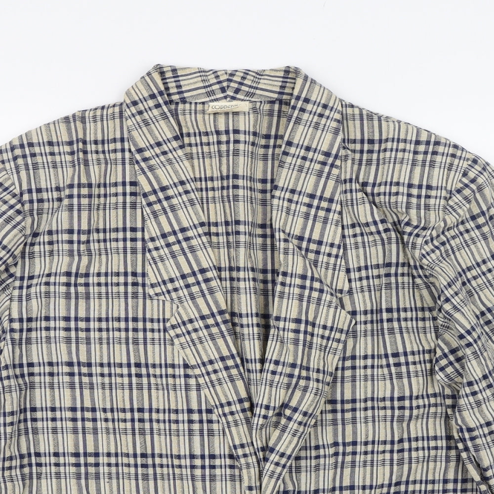 Coppernob Womens Brown Check  Jacket Suit Top Size 12