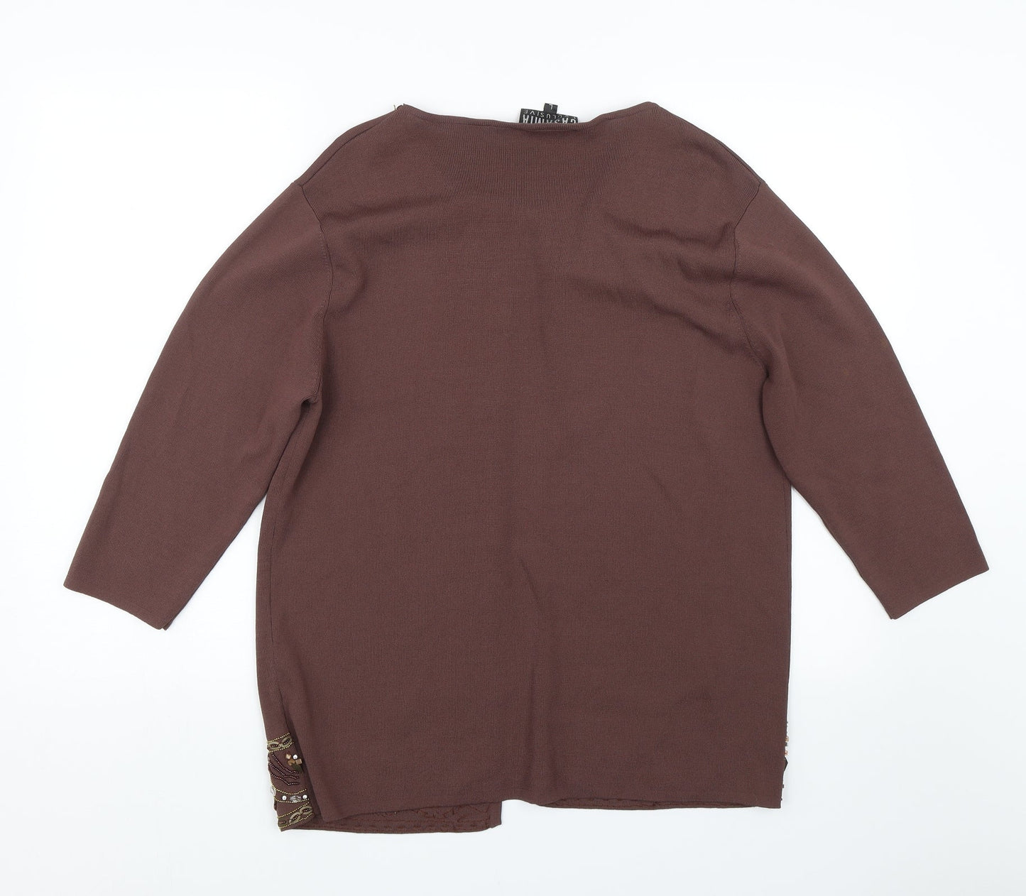Casmaia Womens Brown   Cardigan Jumper Size L