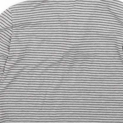 freude Womens Grey Striped  Pullover Sweatshirt Size S