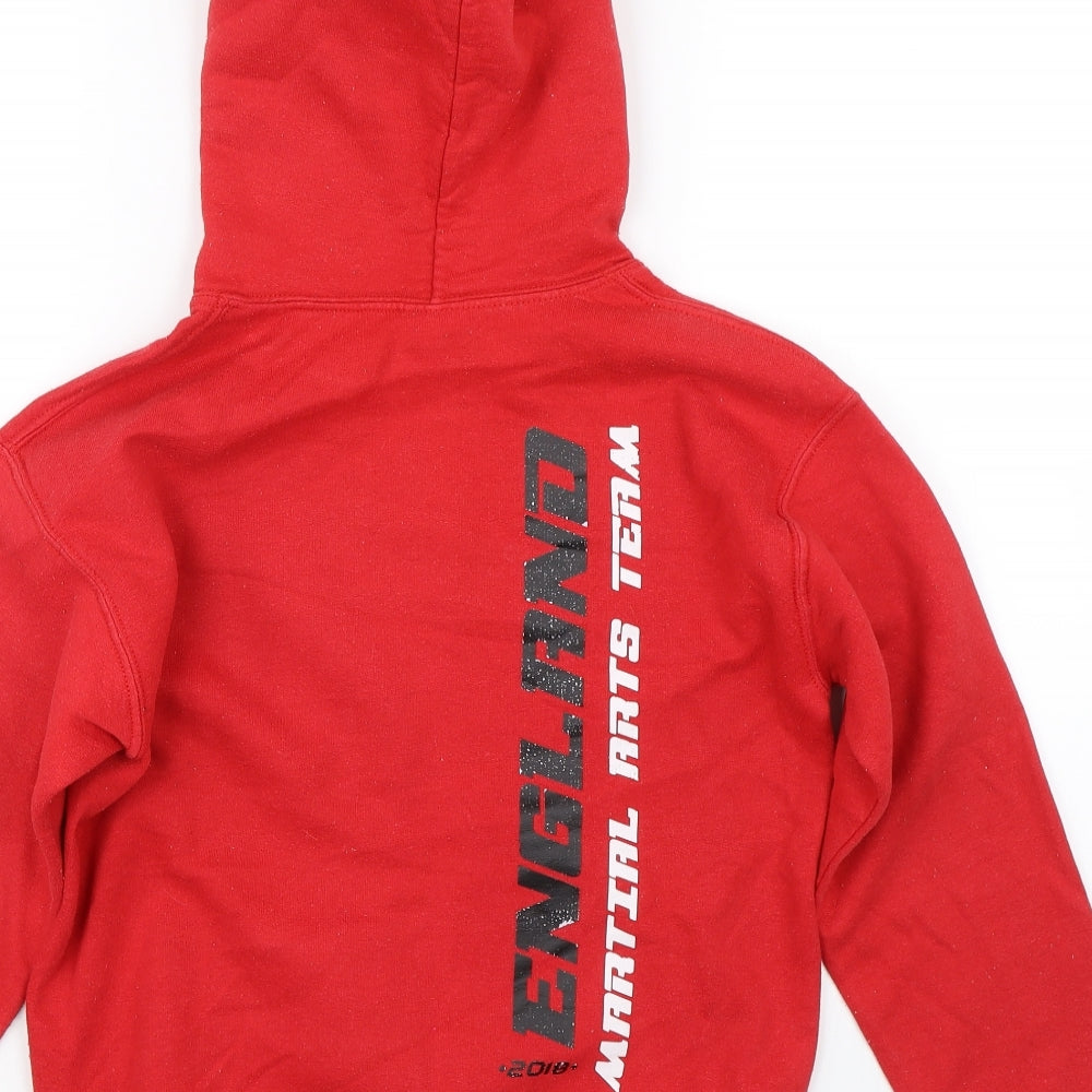 Gildan Boys Red   Pullover Hoodie Size M  - Martial Arts
