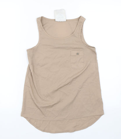 Additional front view of Atmosphere women’s brown basic tank, size UK 6