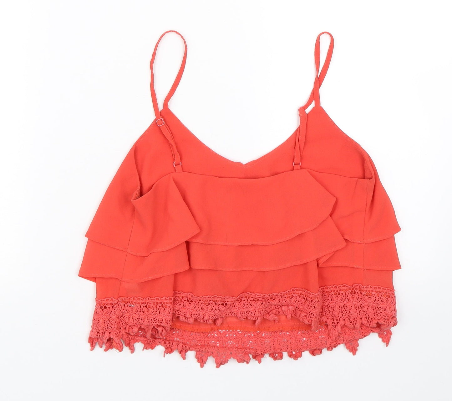 Glamourous Womens Red   Cropped T-Shirt Size S