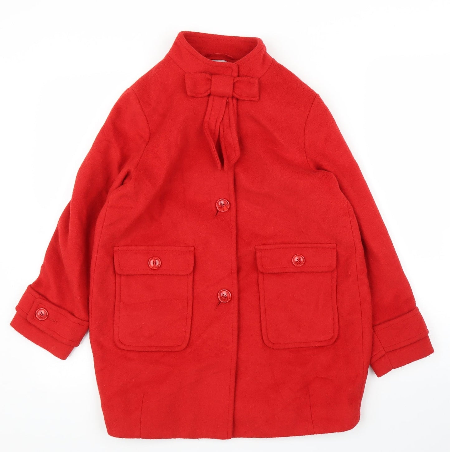 NEXT Womens Red   Overcoat Coat Size M