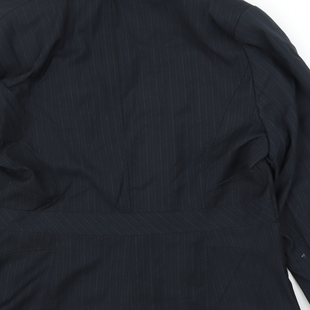 BHS Womens Blue Striped  Jacket Blazer Size 16