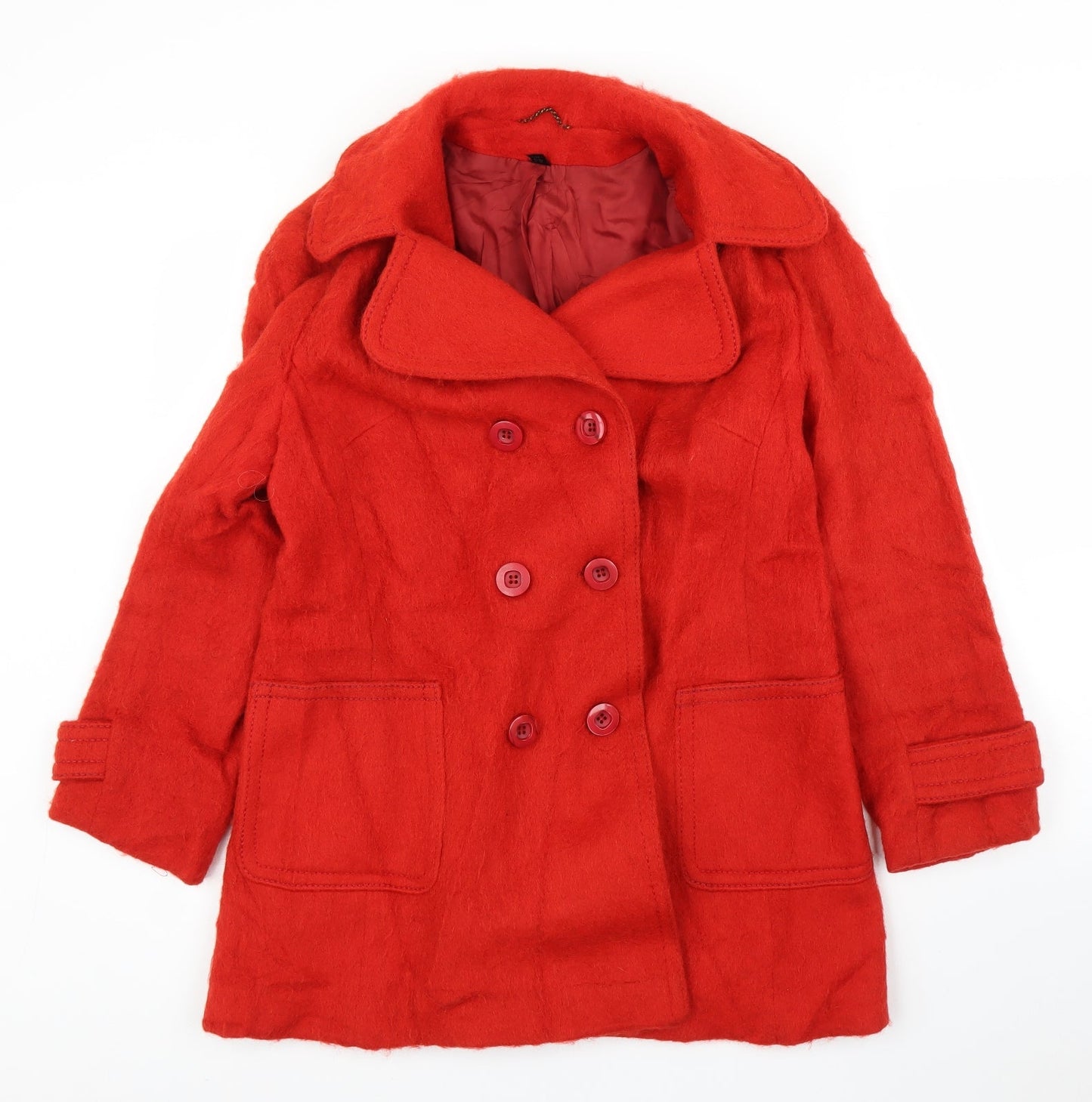 Preworn Womens Red   Pea Coat Coat Size 16