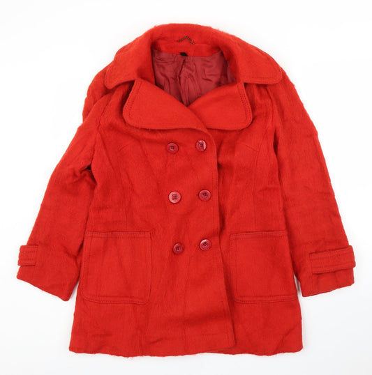 Preworn Womens Red   Pea Coat Coat Size 16