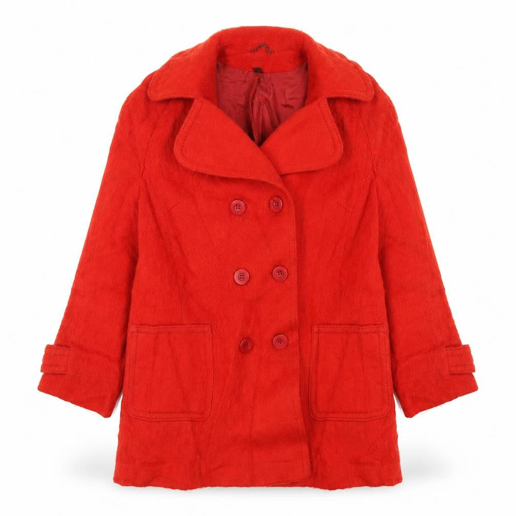 Preworn Womens Red   Pea Coat Coat Size 16