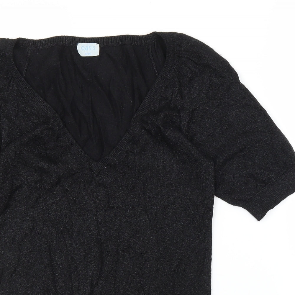 Oasis Womens Black   Basic Blouse Size 8
