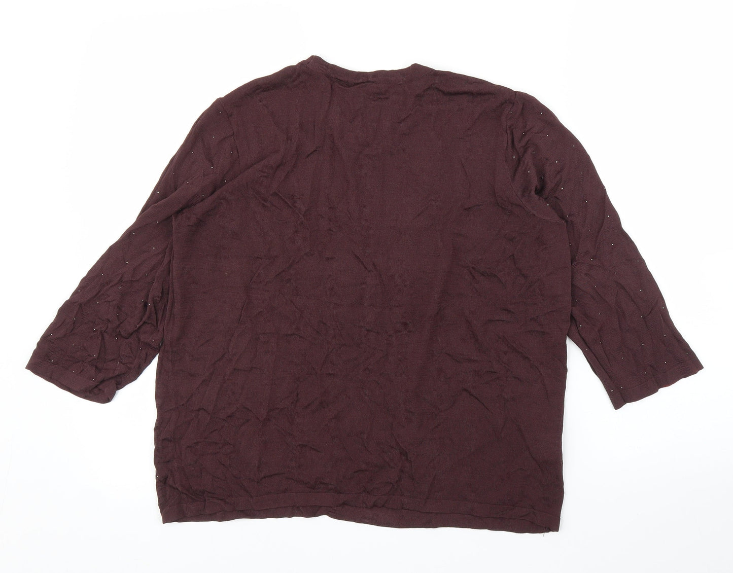 Saint Tropez Womens Brown   Basic Blouse Size L
