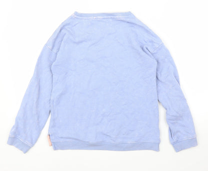 Preloved NEXT Girls Blue   Pullover Jumper Size 11 Years - Back