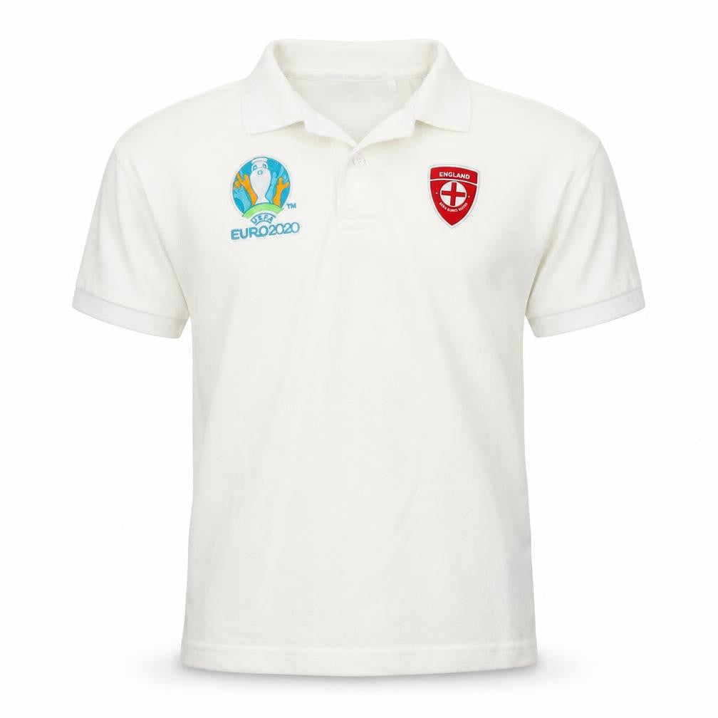 UEFA Euro 2020 Boys White   Basic Polo Size 9-10 Years  - Football