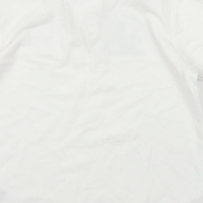 Brand and care label for UEFA Euro 2020 boys’ white basic polo, size 9-10, years - football
