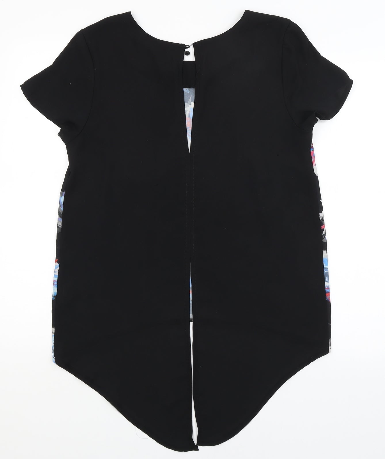 Select Womens Black Floral  Basic Blouse Size 10