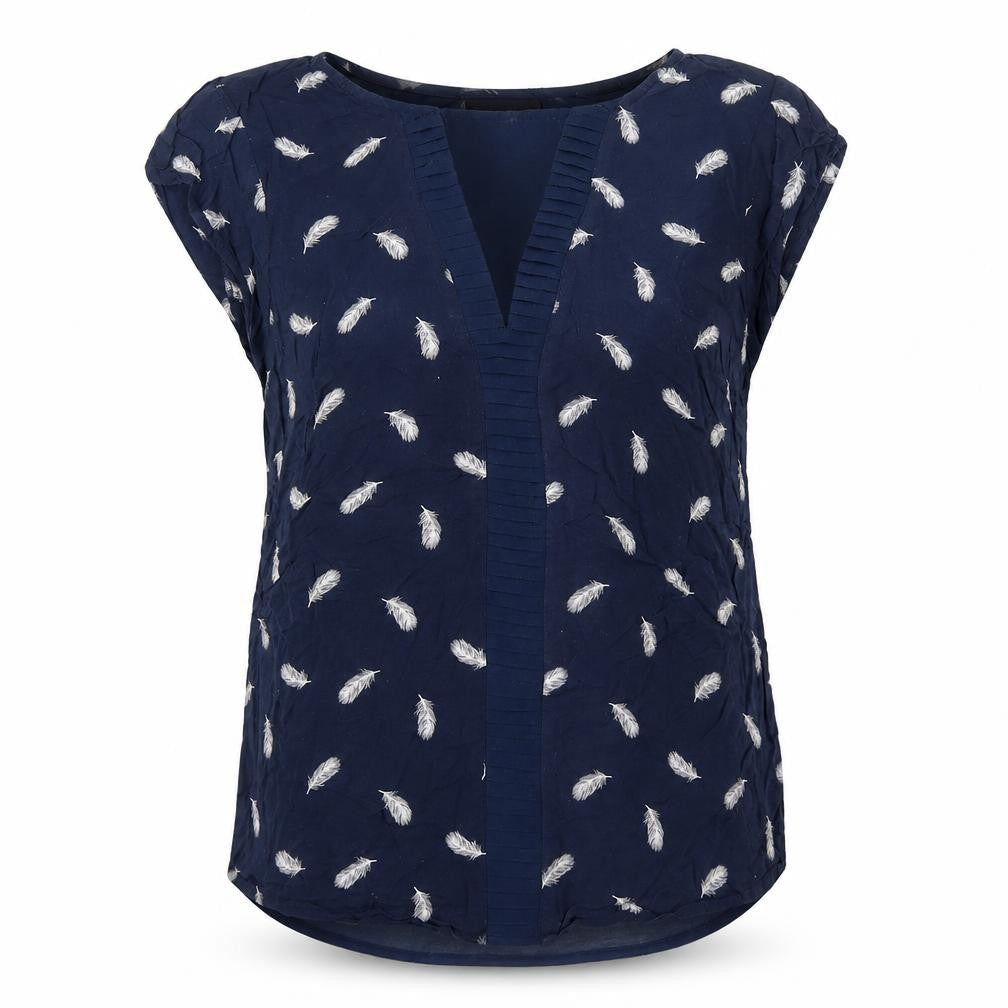 Warehouse Womens Blue   Basic T-Shirt Size 8