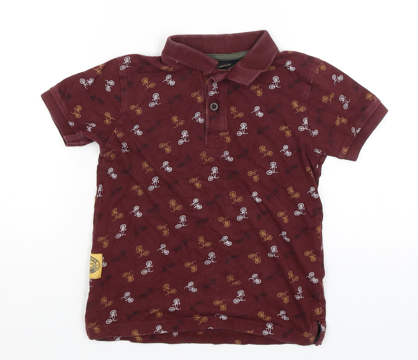 TU Boys Brown   Basic Polo Size 5 Years  - Bicycles
