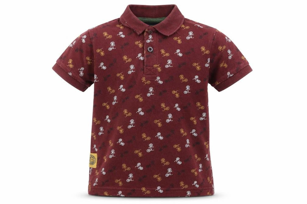 TU Boys Brown   Basic Polo Size 5 Years  - Bicycles