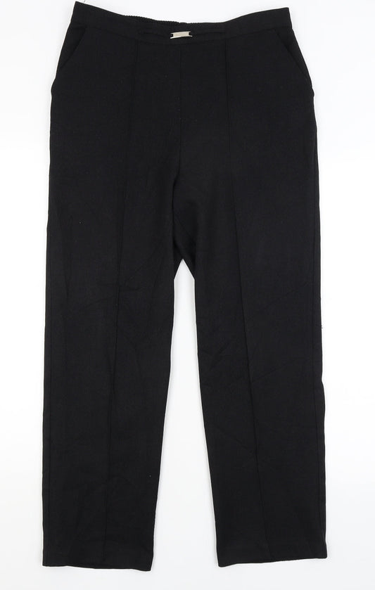Papaya Womens Black   Trousers  Size 10 L26.5 in