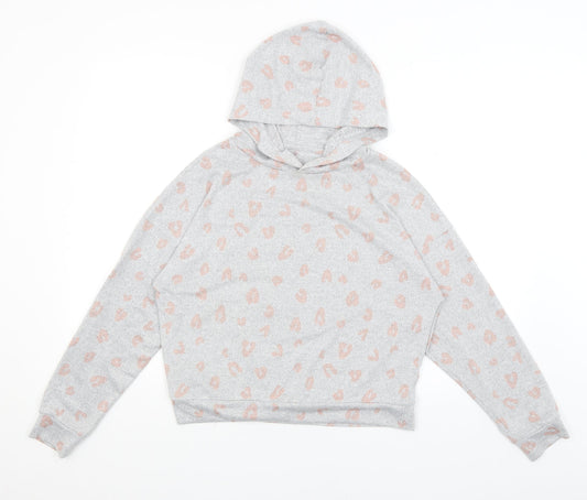 George Womens Grey   Pullover Hoodie Size 6  - Hearts