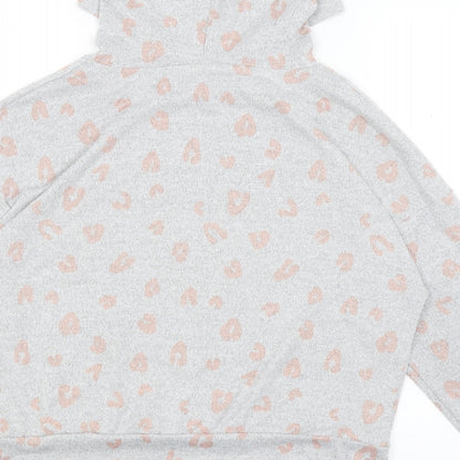 George Womens Grey   Pullover Hoodie Size 6  - Hearts