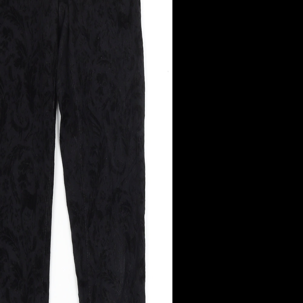 H&M Girls Black Paisley  Capri Trousers Size 14 Years