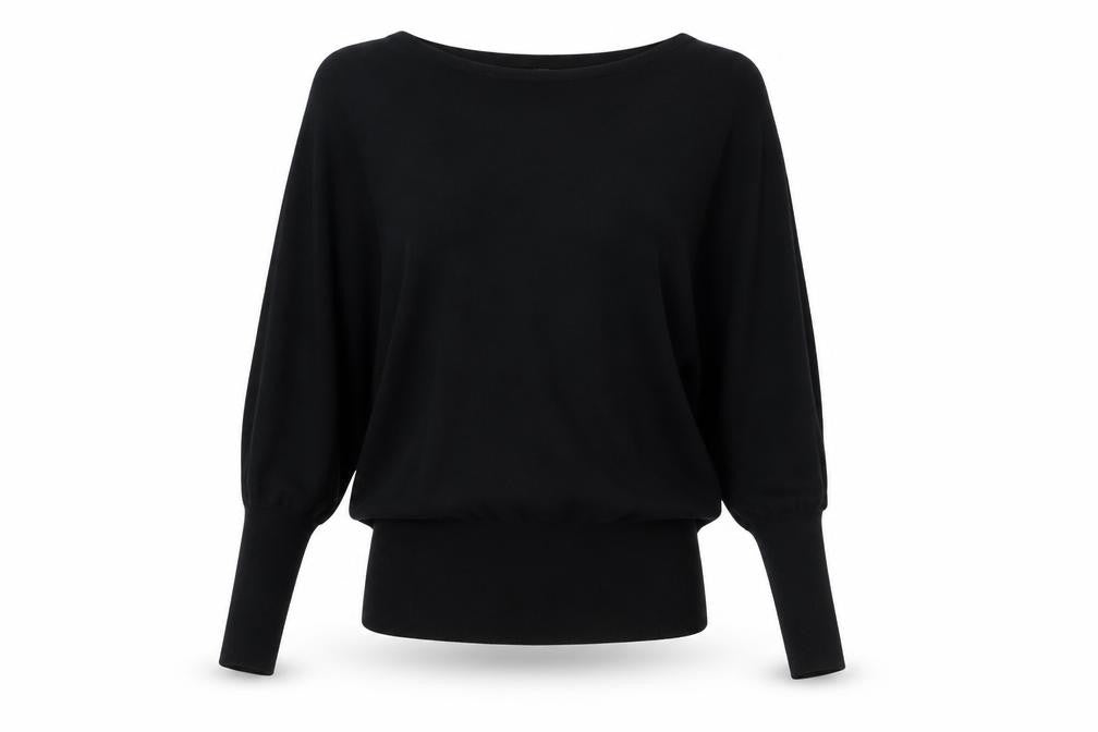 Preworn Womens Black  Knit Pullover Sweatshirt Size M