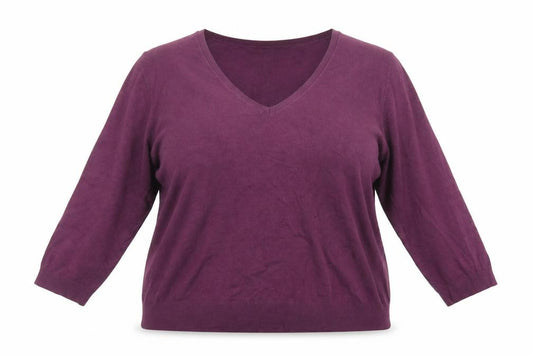 Marks and Spencer Womens Purple  Knit Pullover Sweatshirt Size 22  - with stretch