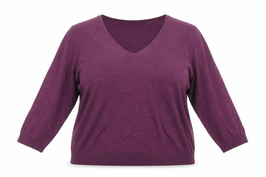 Marks & Spencer Womens Purple  Knit Pullover Sweatshirt Size 22  - with stretch
