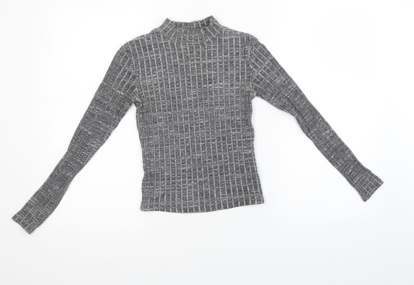 Miss Selfridge Womens Grey  Knit Pullover Sweatshirt Size 8