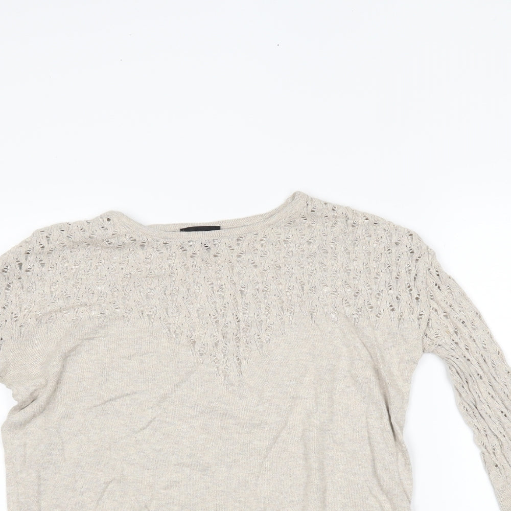 Topshop Womens Beige   Basic Blouse Size 8