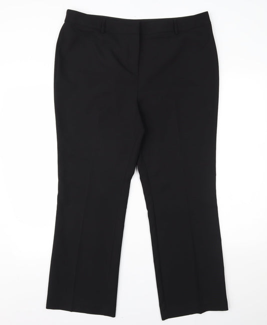 Papaya Womens Black   Trousers  Size 16 L24 in
